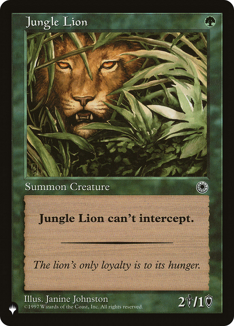 Jungle Lion [The List Reprints] | Mindsight Gaming