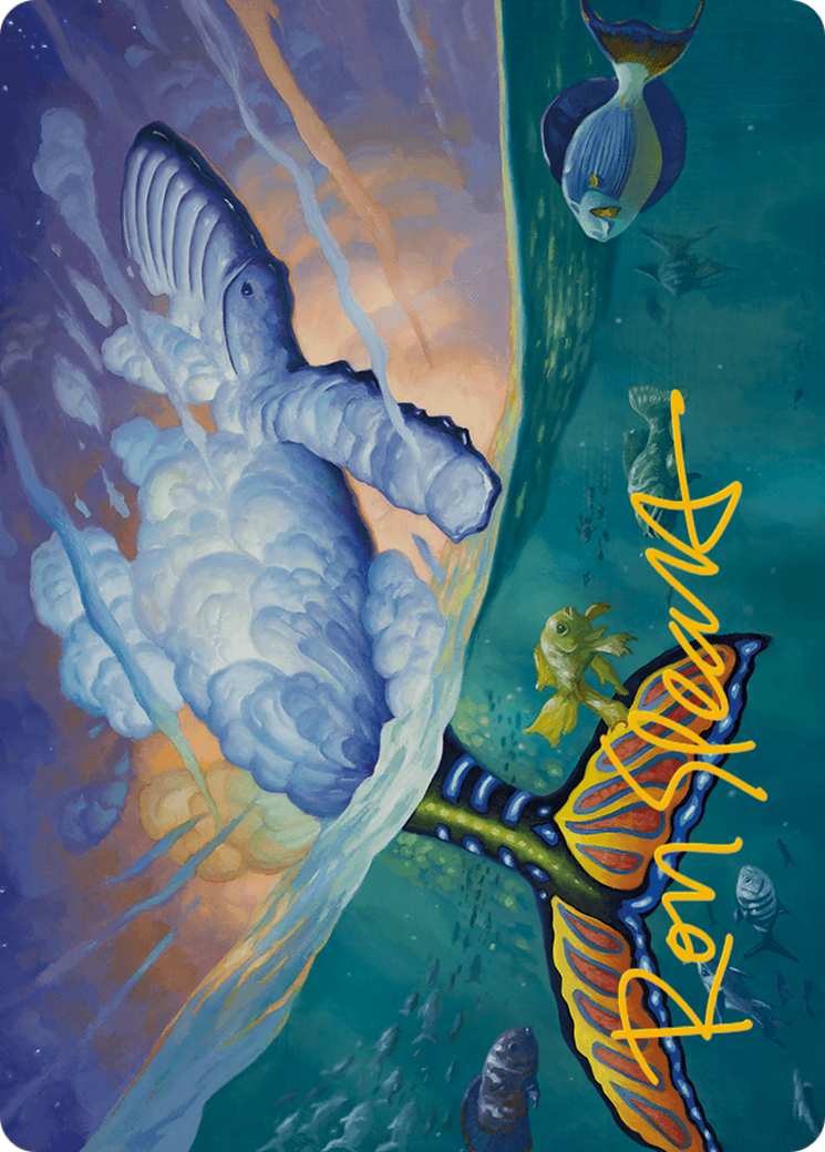 Dreamtide Whale Art Card (Gold-Stamped Signature) [Modern Horizons 3 Art Series] | Mindsight Gaming