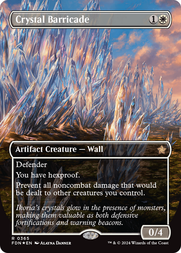 Crystal Barricade (Borderless) (Mana Foil) [Foundations] | Mindsight Gaming