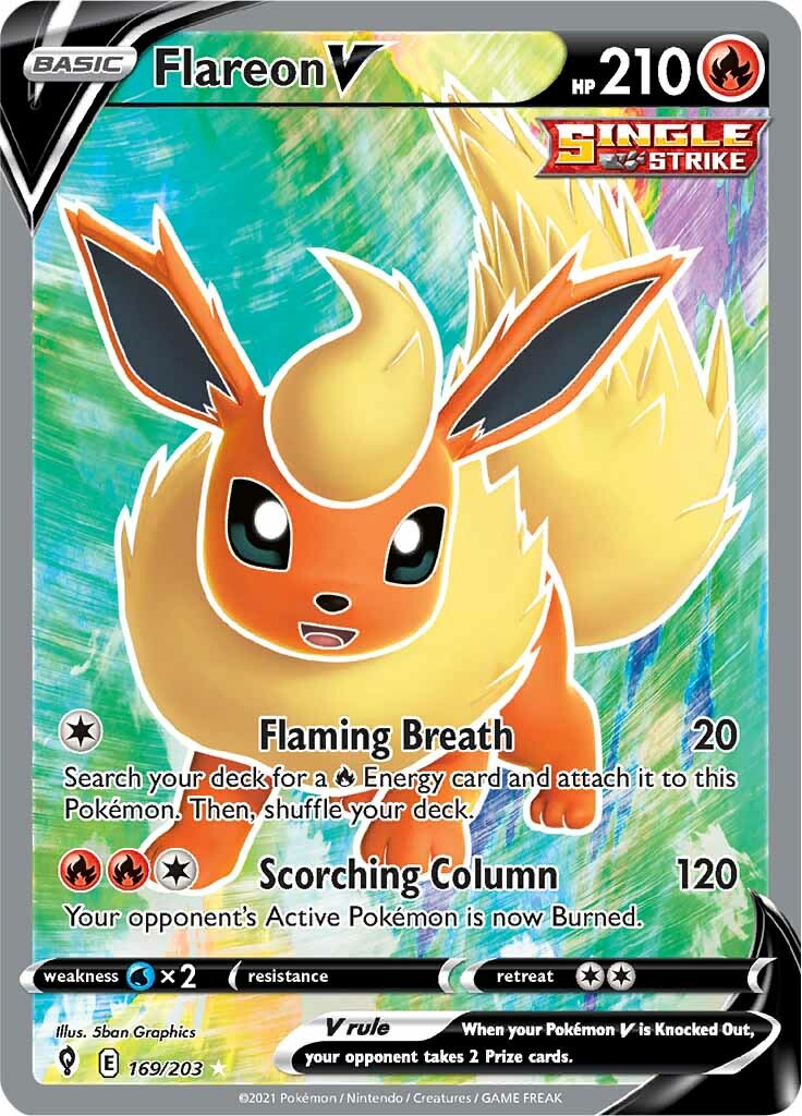 Flareon V (169/203) [Sword & Shield: Evolving Skies] | Mindsight Gaming