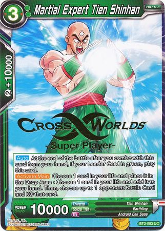 Martial Expert Tien Shinhan (Super Player Stamped) (BT2-083) [Tournament Promotion Cards] | Mindsight Gaming