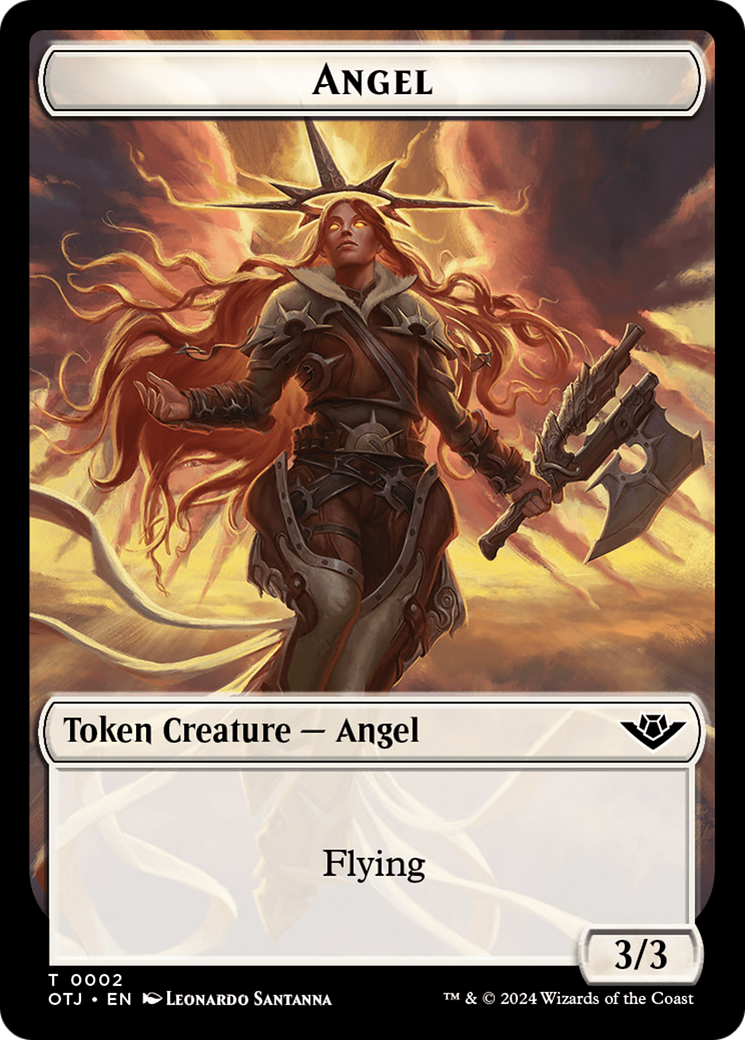 Angel // Plot Double-Sided Token [Outlaws of Thunder Junction Tokens] | Mindsight Gaming