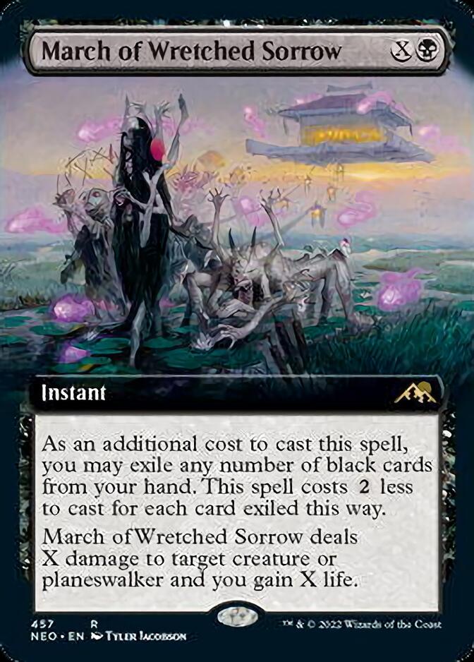 March of Wretched Sorrow (Extended Art) [Kamigawa: Neon Dynasty] | Mindsight Gaming