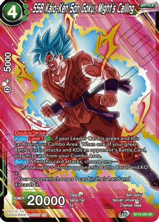 SSB Kaio-Ken Son Goku, Might's Calling (BT16-050) [Realm of the Gods] | Mindsight Gaming