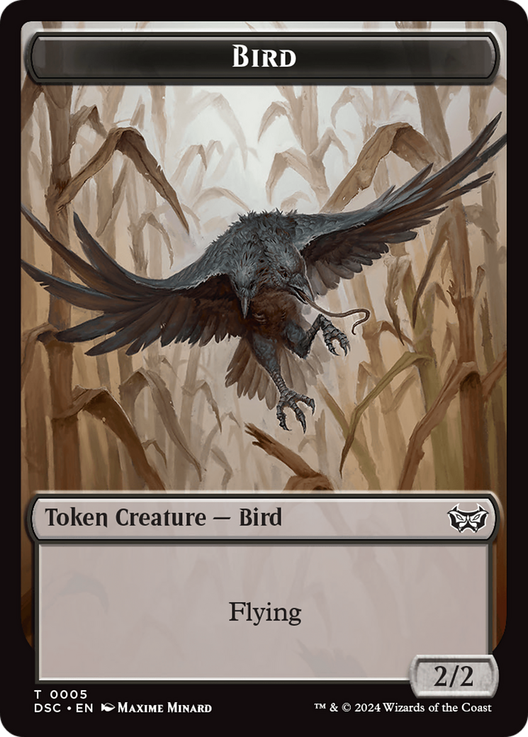 Demon // Bird Double-Sided Token [Duskmourn: House of Horror Commander Tokens] | Mindsight Gaming