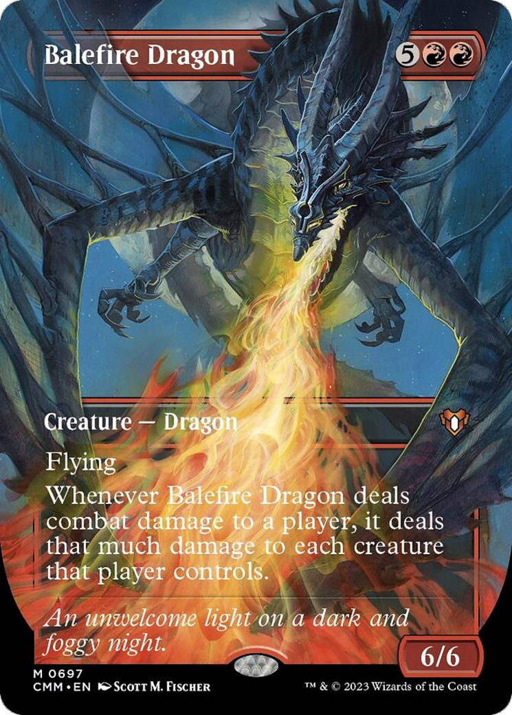 Balefire Dragon (Borderless Alternate Art) [Commander Masters] | Mindsight Gaming
