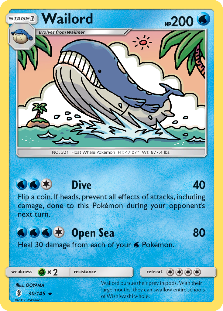 Wailord (30/145) [Sun & Moon: Guardians Rising] | Mindsight Gaming