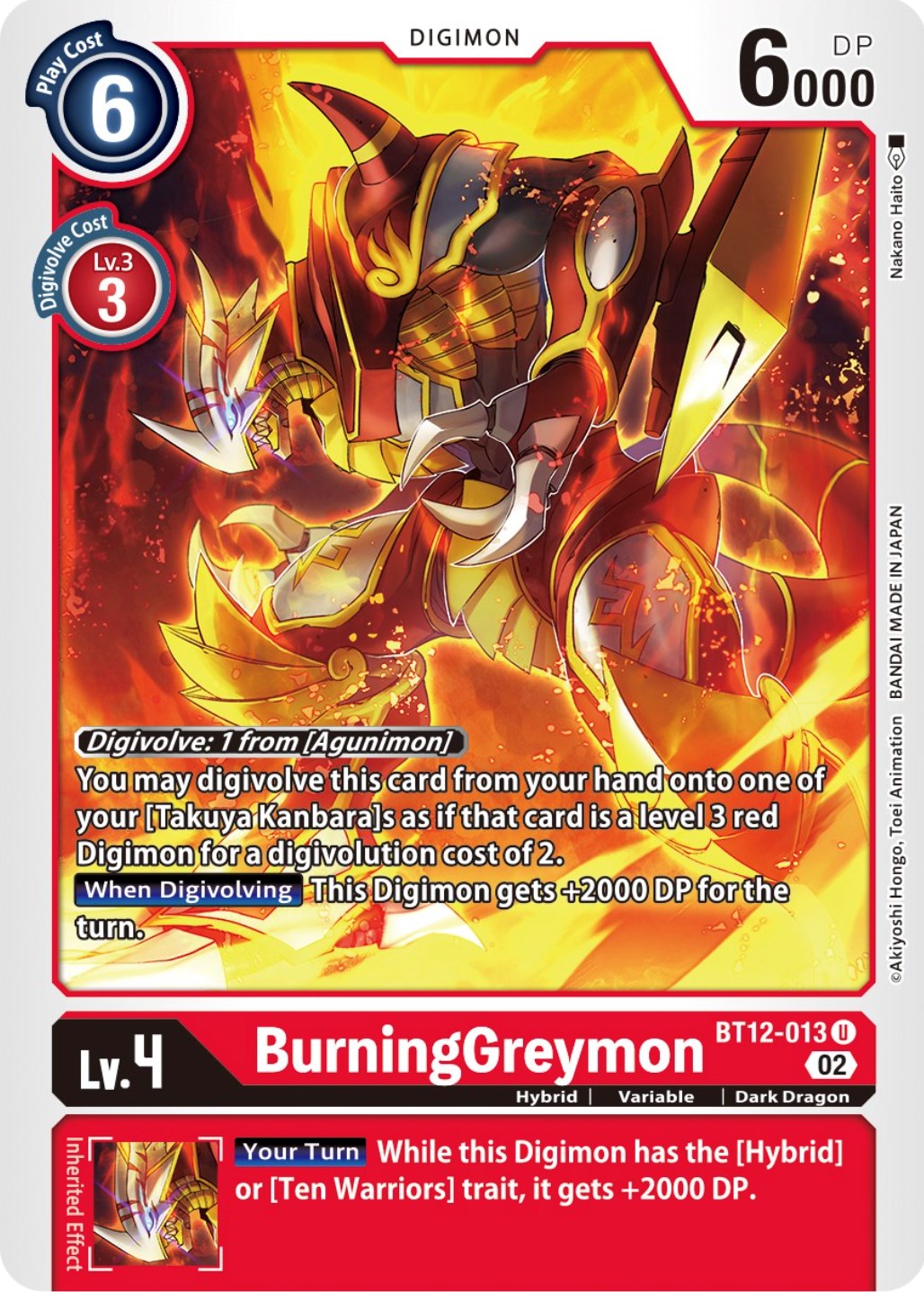 BurningGreymon [BT12-013] [Across Time] | Mindsight Gaming