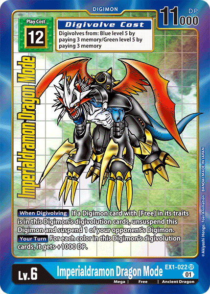 Imperialdramon Dragon Mode [EX1-022] (Alternate Art) [Classic Collection] | Mindsight Gaming