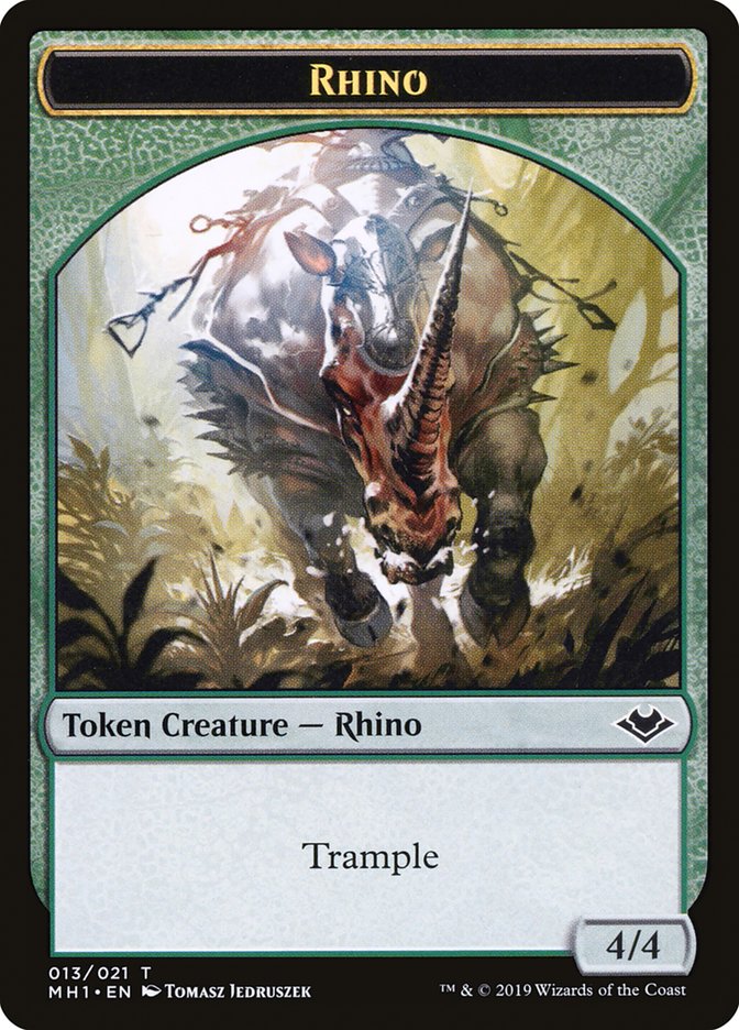 Soldier (004) // Rhino (013) Double-Sided Token [Modern Horizons Tokens] | Mindsight Gaming