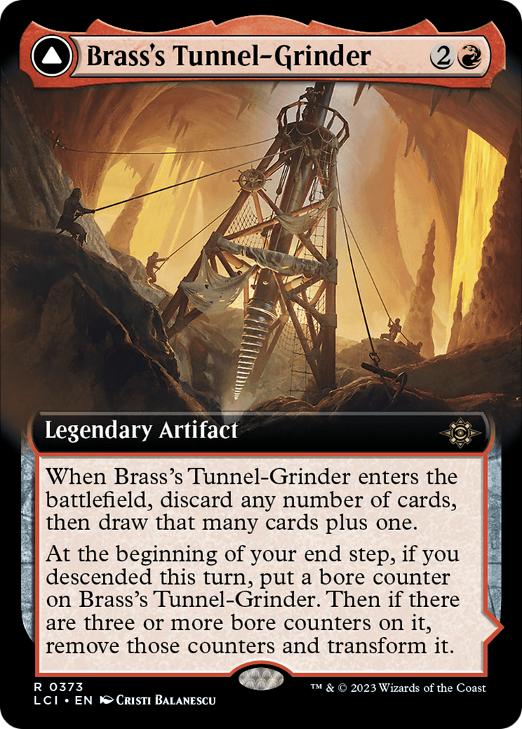 Brass's Tunnel-Grinder // Tecutlan, The Searing Rift (Extended Art) [The Lost Caverns of Ixalan] | Mindsight Gaming