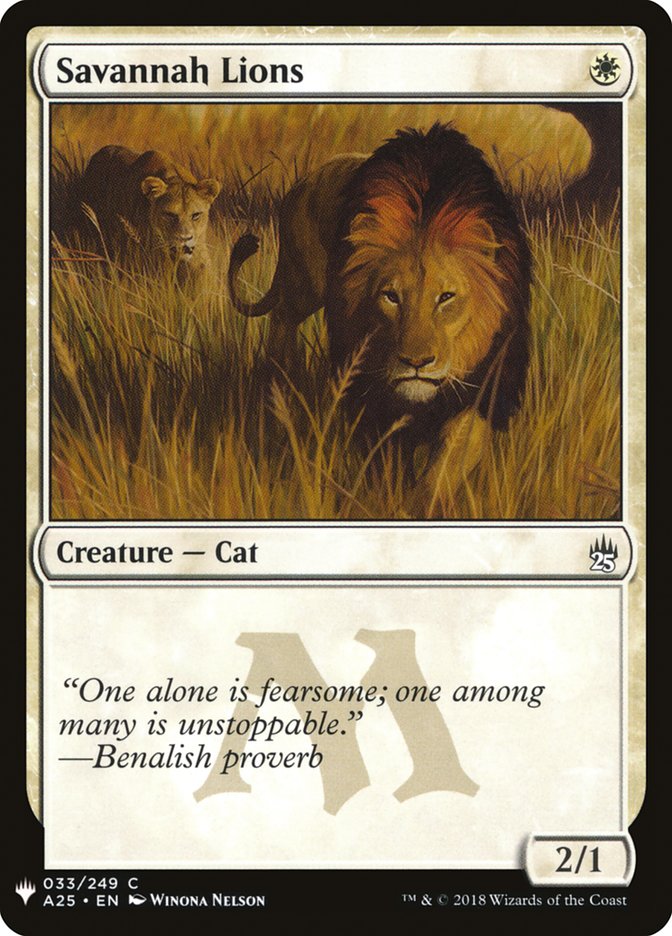 Savannah Lions [Mystery Booster] | Mindsight Gaming