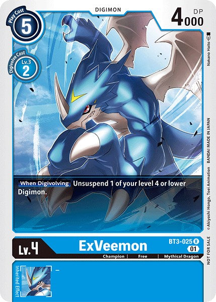 ExVeemon [BT3-025] (Winner Pack Double Diamond) [Release Special Booster Promos] | Mindsight Gaming