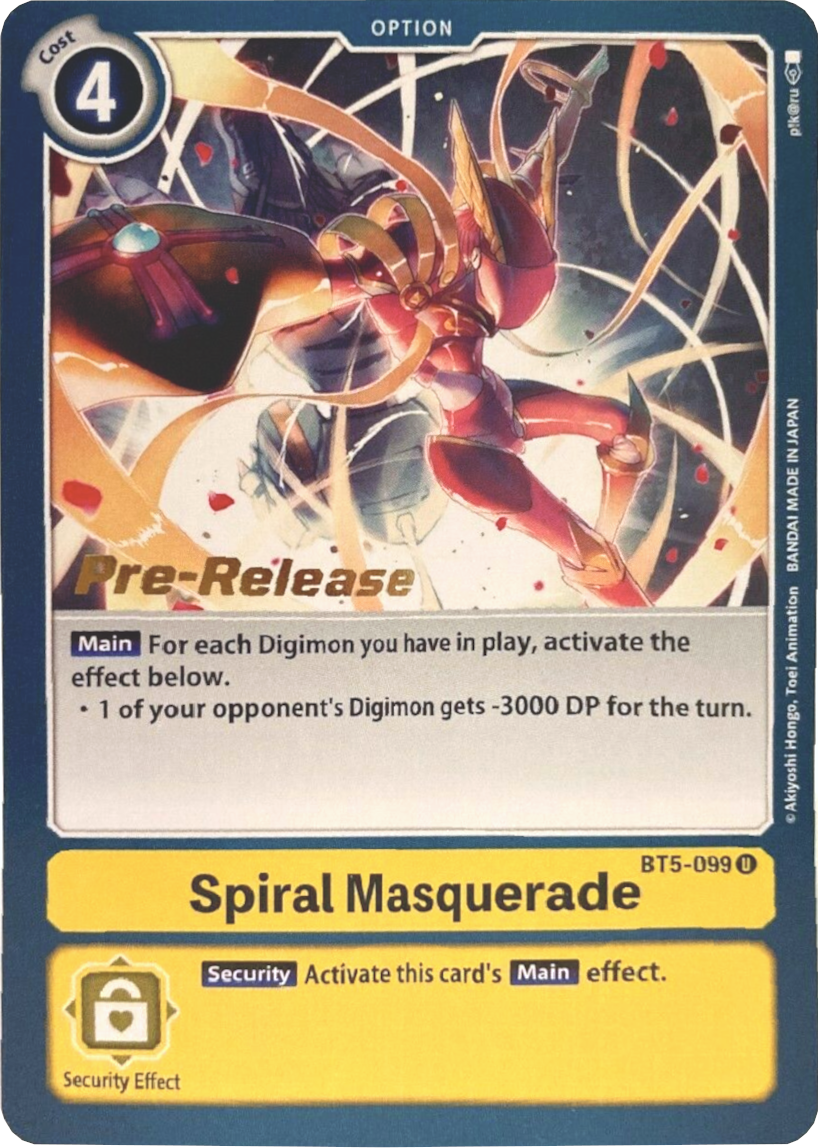 Spiral Masquerade [BT5-099] [Battle of Omni Pre-Release Promos] | Mindsight Gaming