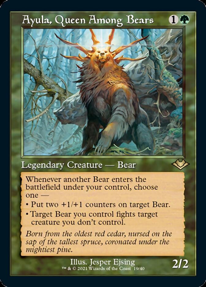 Ayula, Queen Among Bears (Retro Foil Etched) [Modern Horizons] | Mindsight Gaming