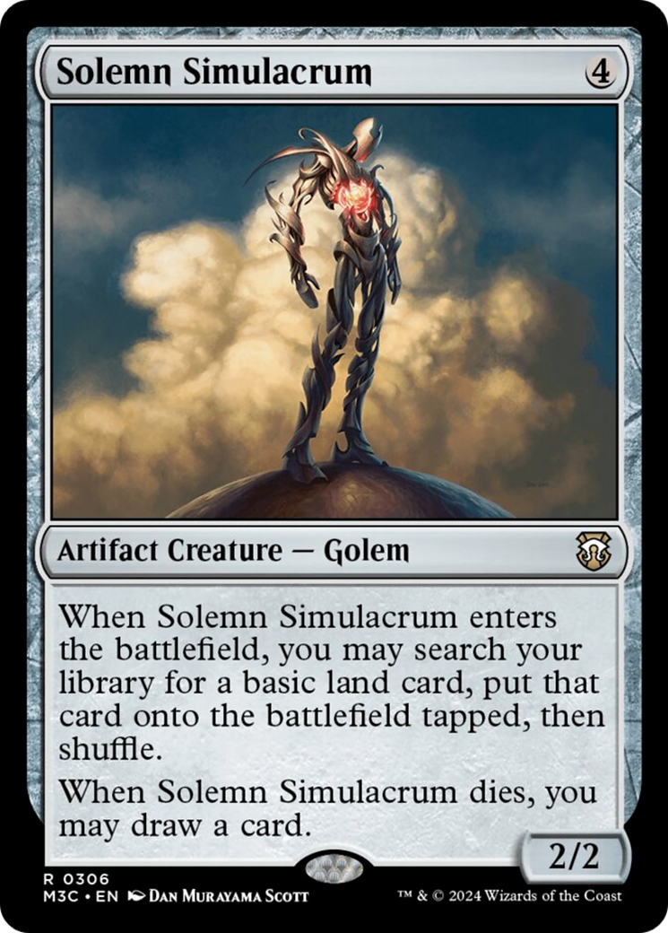 Solemn Simulacrum (Ripple Foil) [Modern Horizons 3 Commander] | Mindsight Gaming