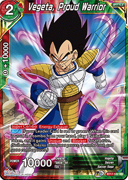 Vegeta, Proud Warrior (BT17-132) [Ultimate Squad] | Mindsight Gaming