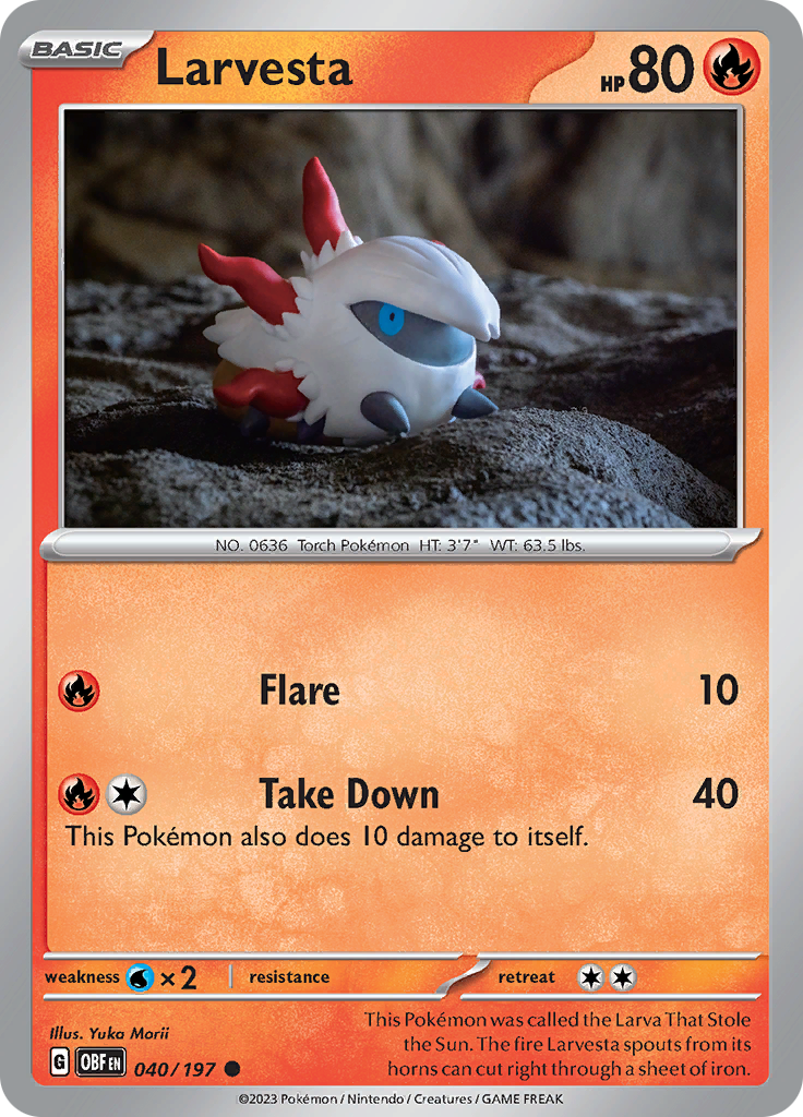 Larvesta (040/197) [Scarlet & Violet: Obsidian Flames] | Mindsight Gaming