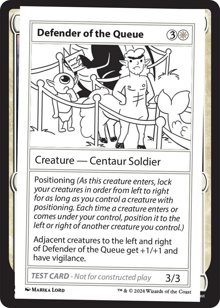 Defender of the Queue [Mystery Booster 2 Playtest Cards] | Mindsight Gaming