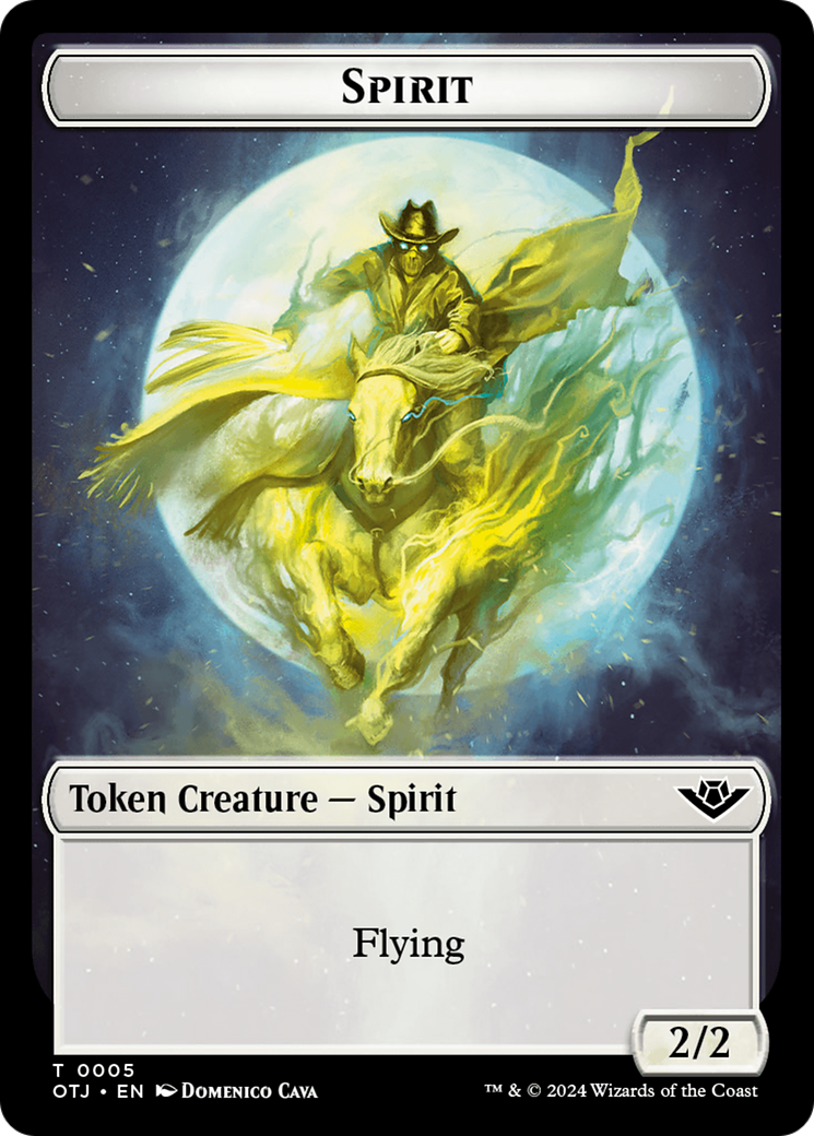 Spirit // Plot Double-Sided Token [Outlaws of Thunder Junction Tokens] | Mindsight Gaming