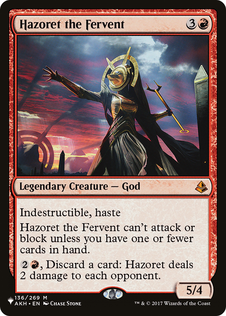 Hazoret the Fervent [The List Reprints] | Mindsight Gaming