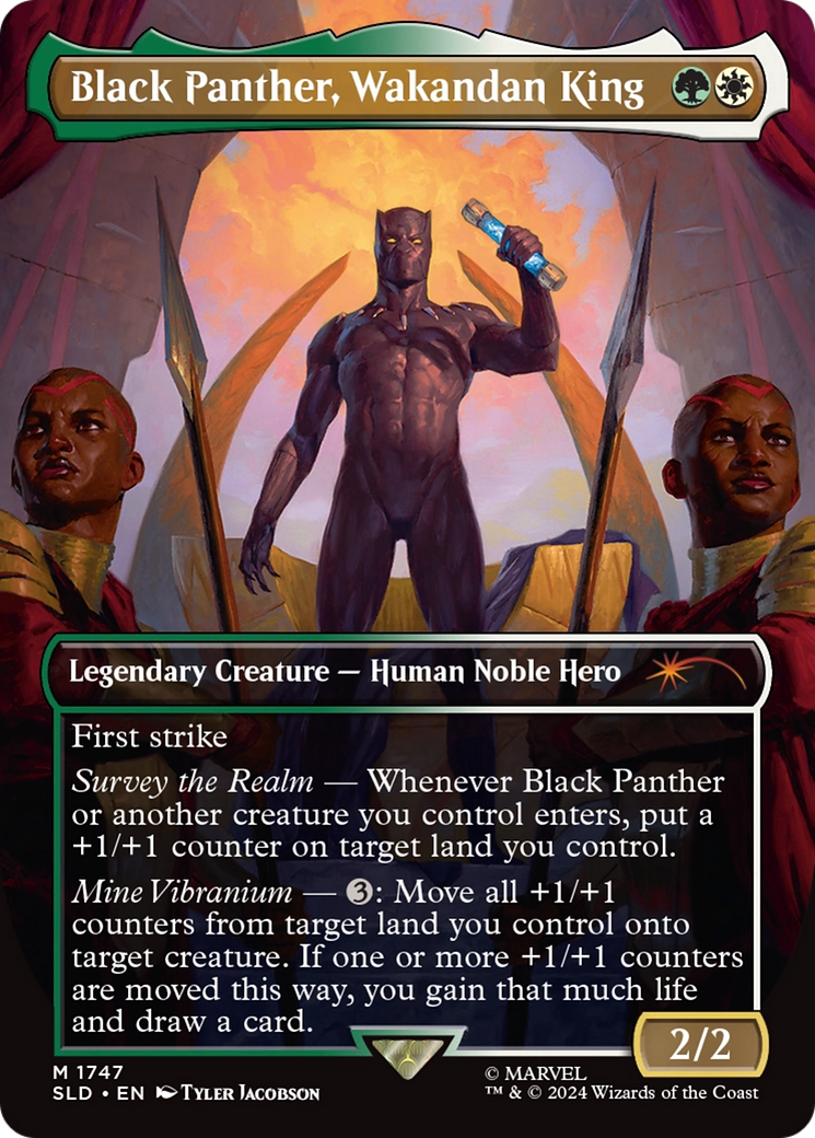 Black Panther, Wakandan King (Rainbow Foil) [Secret Lair Drop Series] | Mindsight Gaming