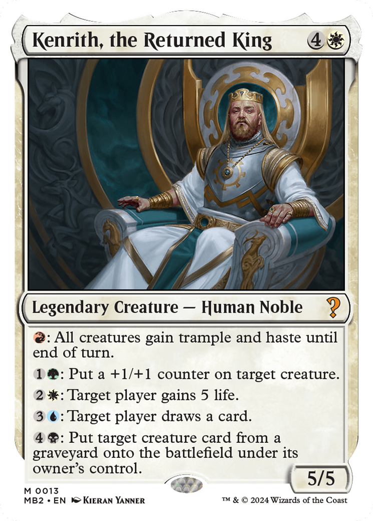 Kenrith, the Returned King (White Border) [Mystery Booster 2] | Mindsight Gaming