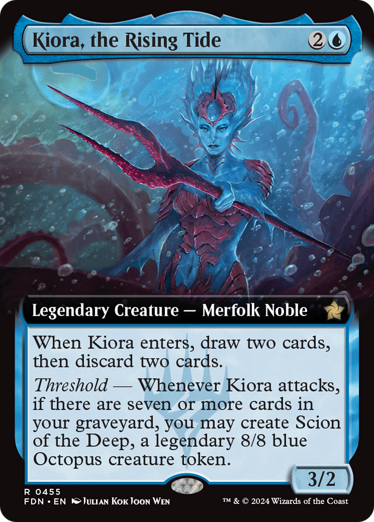 Kiora, the Rising Tide (Extended Art) [Foundations] | Mindsight Gaming