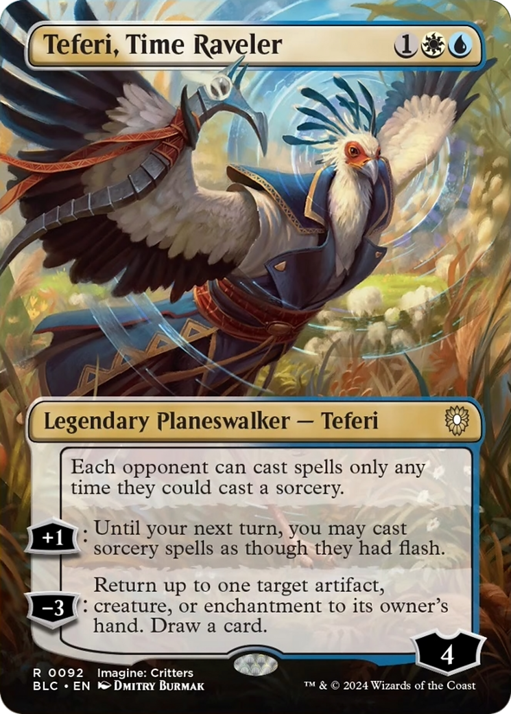 Teferi, Time Raveler (Borderless) [Bloomburrow Commander] | Mindsight Gaming