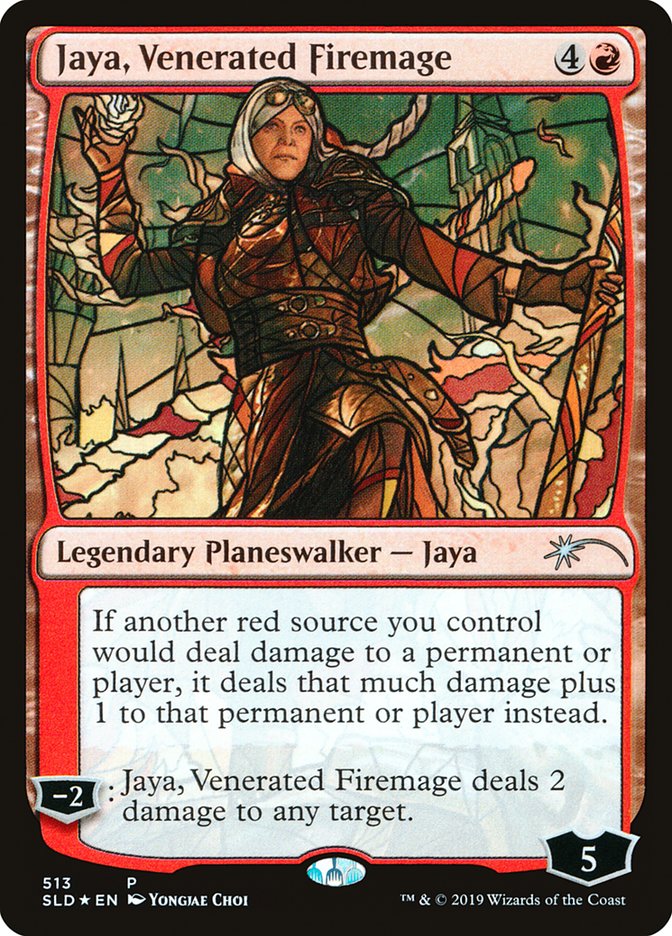 Jaya, Venerated Firemage (Stained Glass) [Secret Lair Drop Promos] | Mindsight Gaming