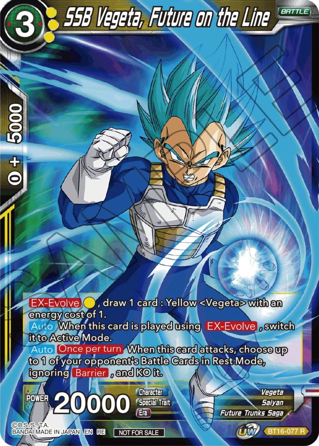 SSB Vegeta, Future on the Line (Championship Selection Pack 2023 Vol.1) (BT16-077) [Tournament Promotion Cards] | Mindsight Gaming