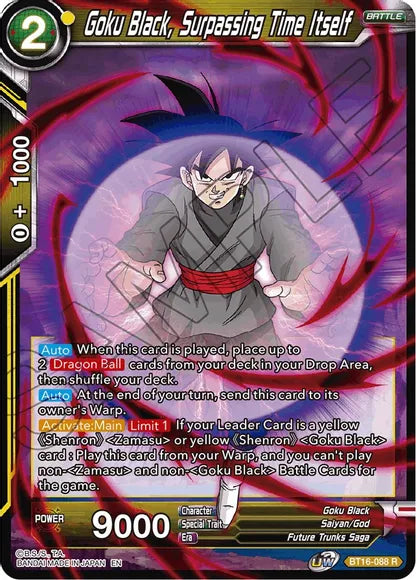 Goku Black, Surpassing Time itself (BT16-088) [Realm of the Gods] | Mindsight Gaming