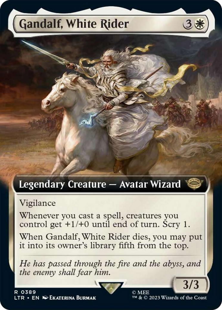 Gandalf, White Rider (Extended Art) [The Lord of the Rings: Tales of Middle-Earth] | Mindsight Gaming