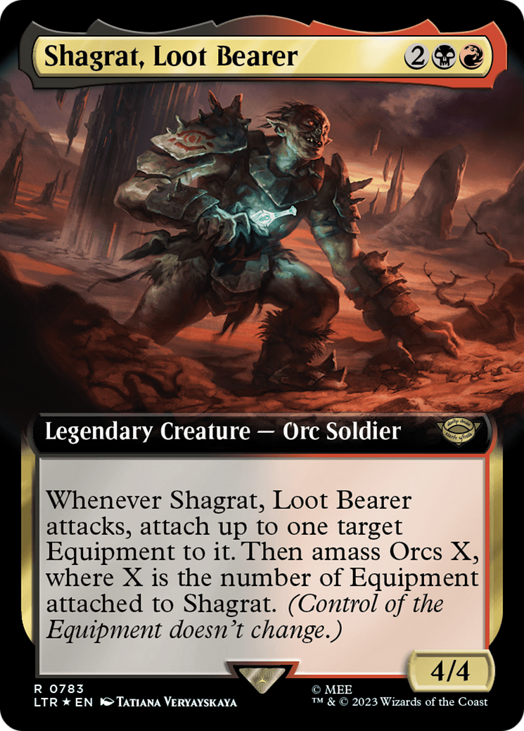 Shagrat, Loot Bearer (Extended Art) (Surge Foil) [The Lord of the Rings: Tales of Middle-Earth] | Mindsight Gaming