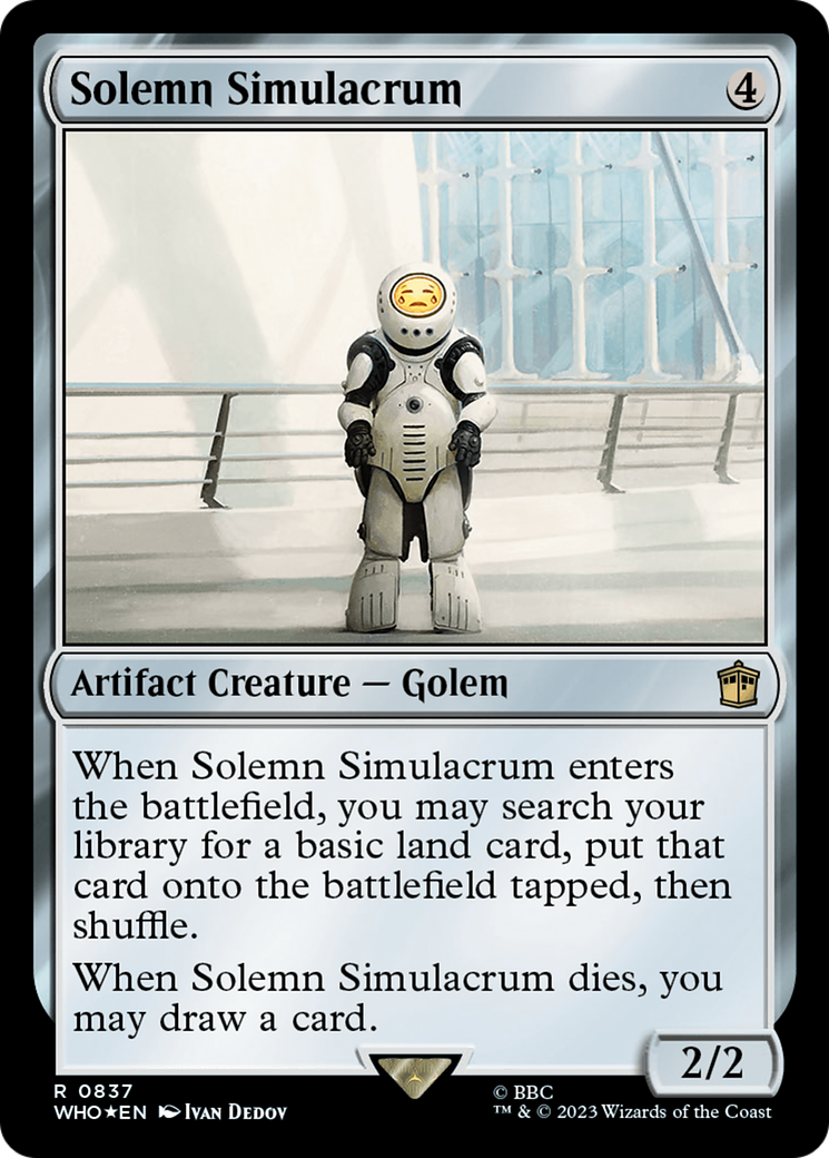 Solemn Simulacrum (Surge Foil) [Doctor Who] | Mindsight Gaming