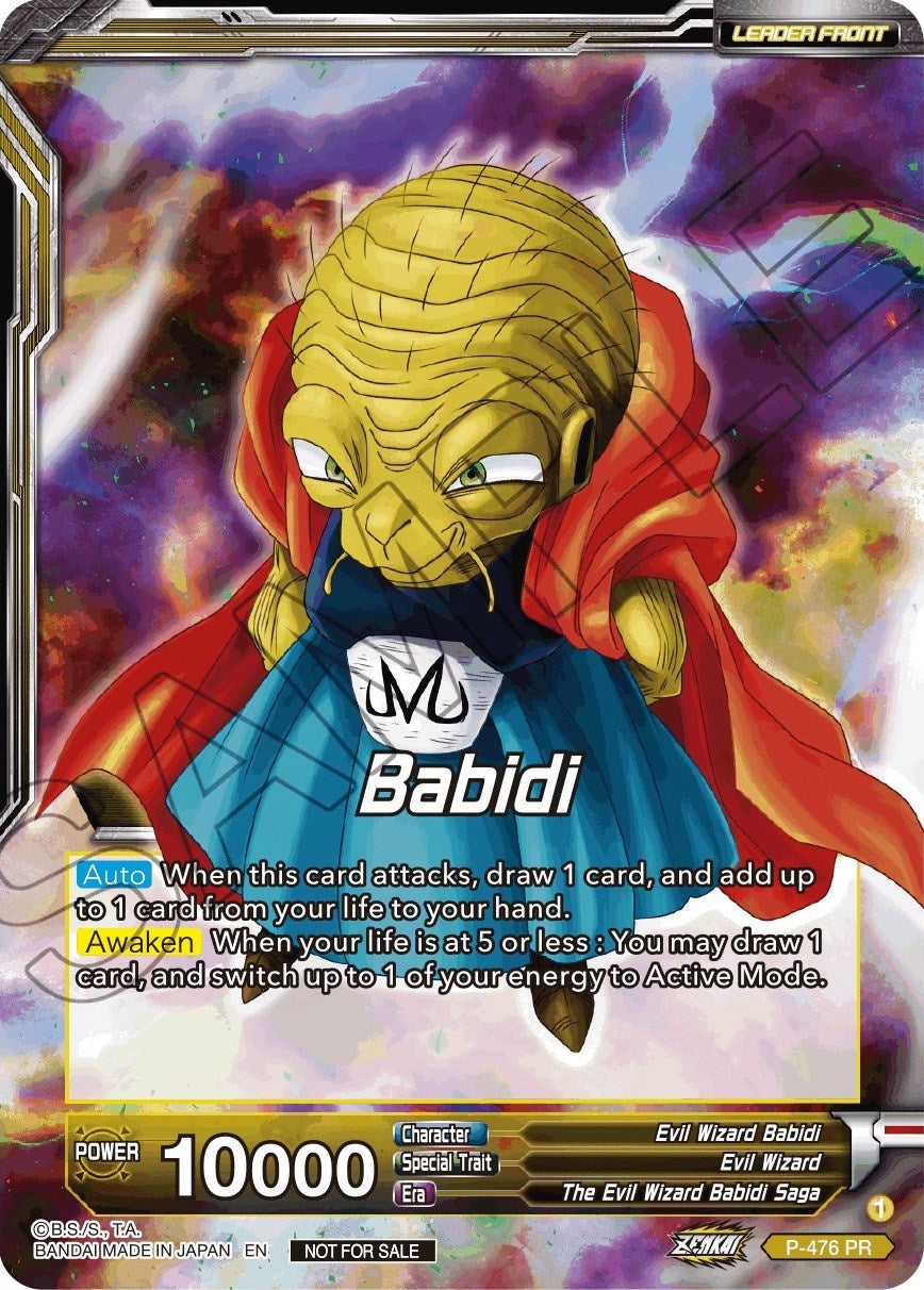 Babidi // Babidi, Insidious Reckoning (Silver Foil) (P-476) [Tournament Promotion Cards] | Mindsight Gaming