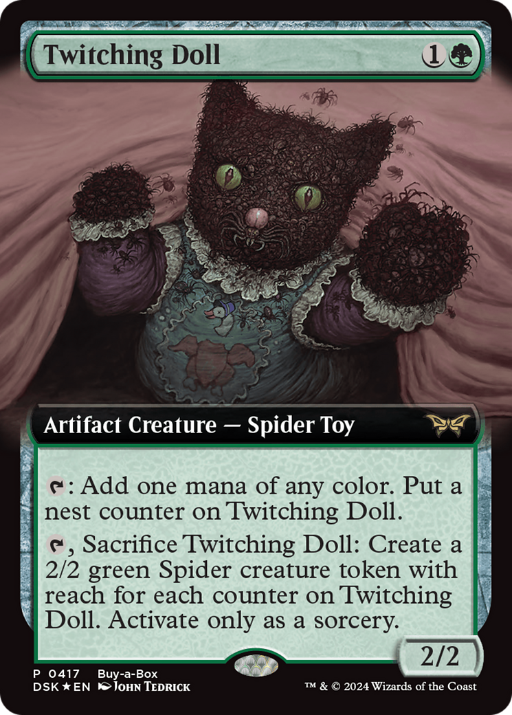 Twitching Doll (Extended Art) (Buy-a-box) [Duskmourn: House of Horror Promos] | Mindsight Gaming