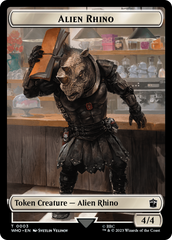 Alien Rhino // Cyberman Double-Sided Token [Doctor Who Tokens] | Mindsight Gaming