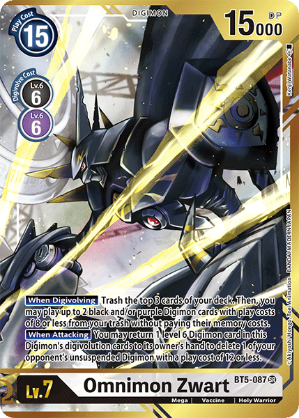 Omnimon Zwart [BT5-087] (Alternate Art - Kenji Watanabe) [Battle of Omni] | Mindsight Gaming