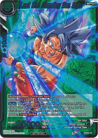 Last One Standing Son Goku (Event Pack 2 - 2018) (EX03-14) [Promotion Cards] | Mindsight Gaming