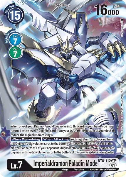 Imperialdramon: Paladin Mode [BT8-112] (Alternate Art) [New Awakening] | Mindsight Gaming