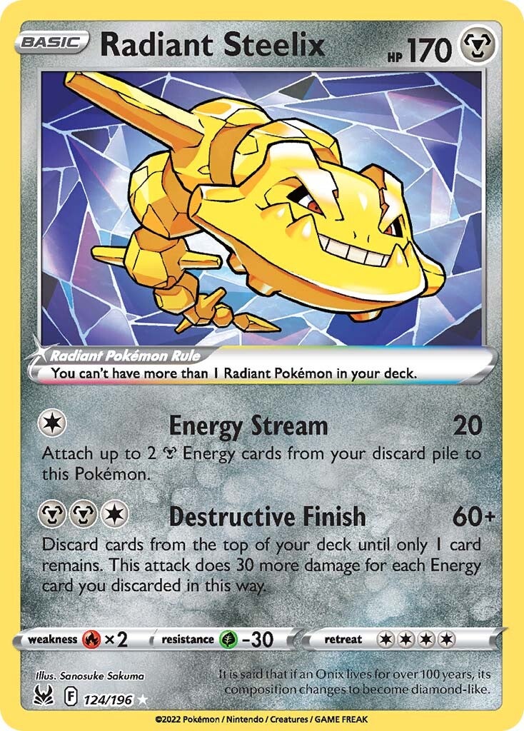 Radiant Steelix (124/196) [Sword & Shield: Lost Origin] | Mindsight Gaming