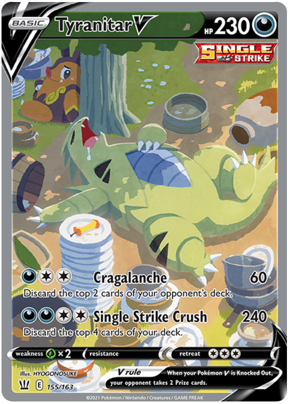 Tyranitar V (155/163) [Sword & Shield: Battle Styles] | Mindsight Gaming