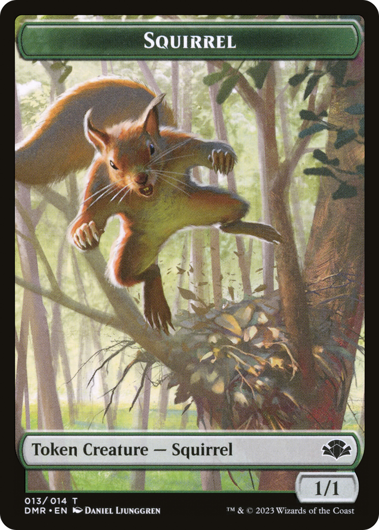 Squirrel Token [Dominaria Remastered Tokens] | Mindsight Gaming