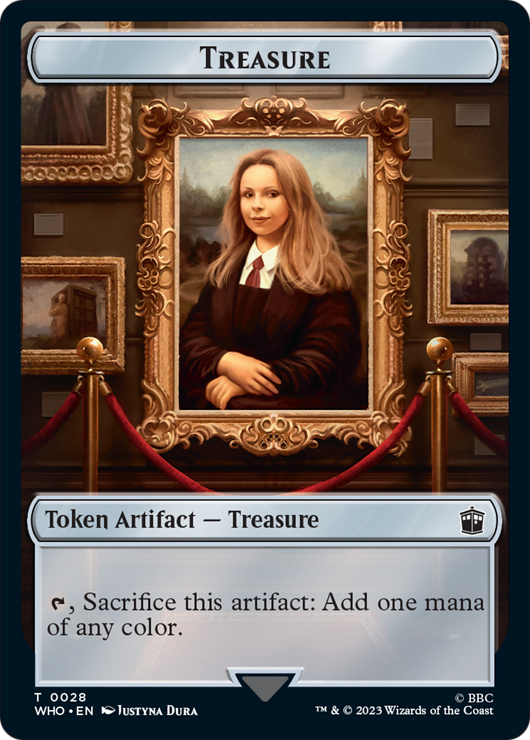 Human (0005) // Treasure (0028) Double-Sided Token [Doctor Who Tokens] | Mindsight Gaming