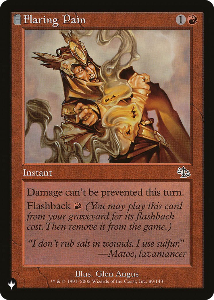 Flaring Pain [The List Reprints] | Mindsight Gaming