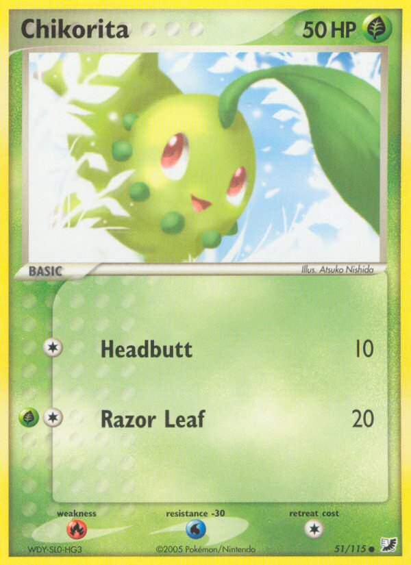 Chikorita (51/115) [EX: Unseen Forces] | Mindsight Gaming