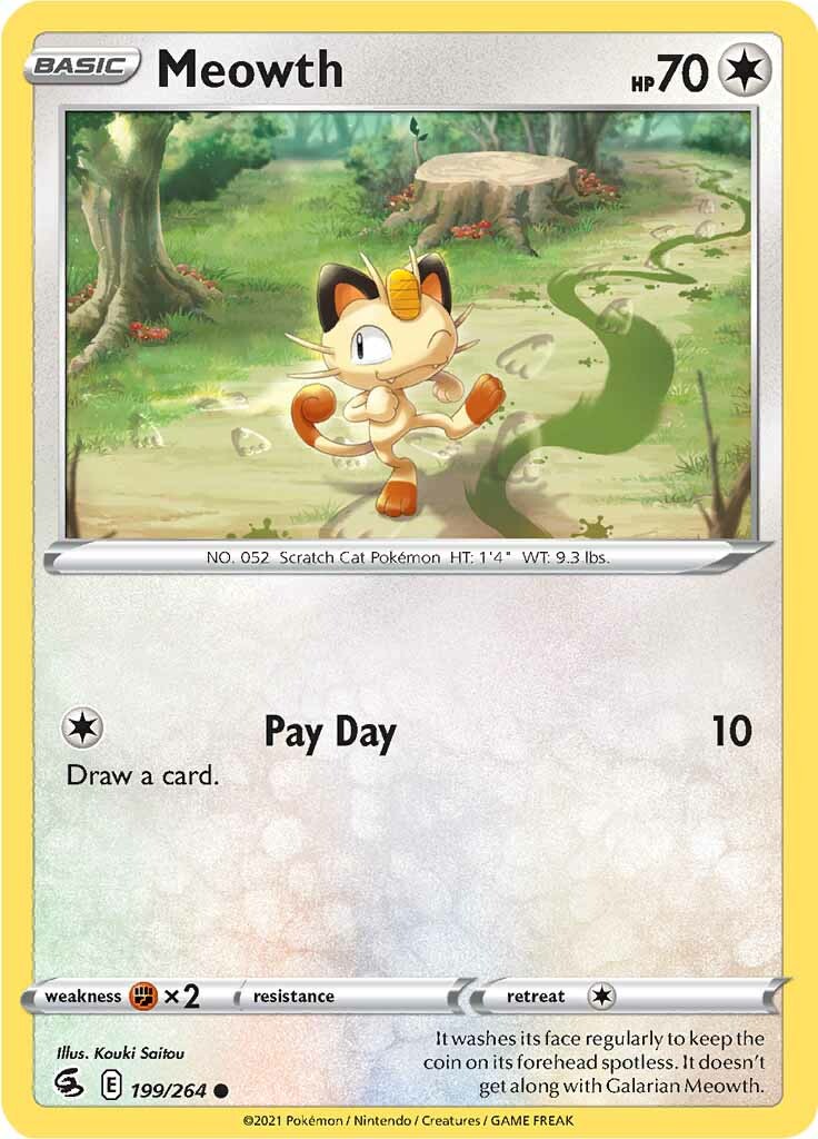 Meowth (199/264) [Sword & Shield: Fusion Strike] | Mindsight Gaming