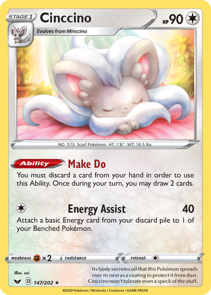 Cinccino (147/202) [Sword & Shield: Base Set] | Mindsight Gaming