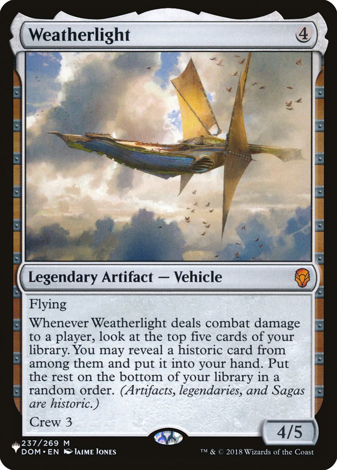 Weatherlight [The List] | Mindsight Gaming